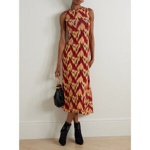 ULLA JOHNSON Orla printed stretch-jersey midi dress Size S